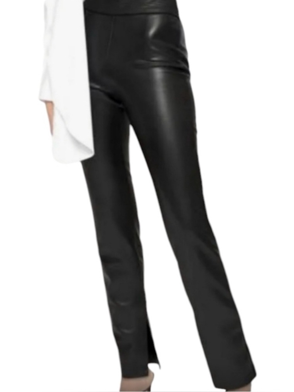 Dynamite Black Faux Leather Straight Leg Pants NWT Size 8